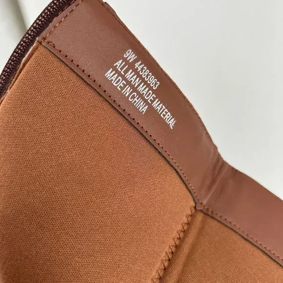 Suede Colorblock Pattern Boots Size 9 Wide Calf Knee High Heeled Cato Comfort Es - Picture 9 of 15